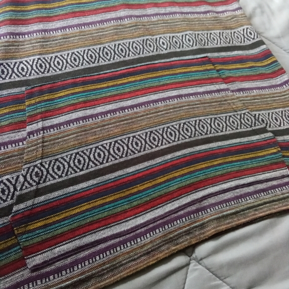 Women's Striped Multi Colored Short Sleeve Hoodie Sweatshirt Beautiful Giant - Picture 11 of 15